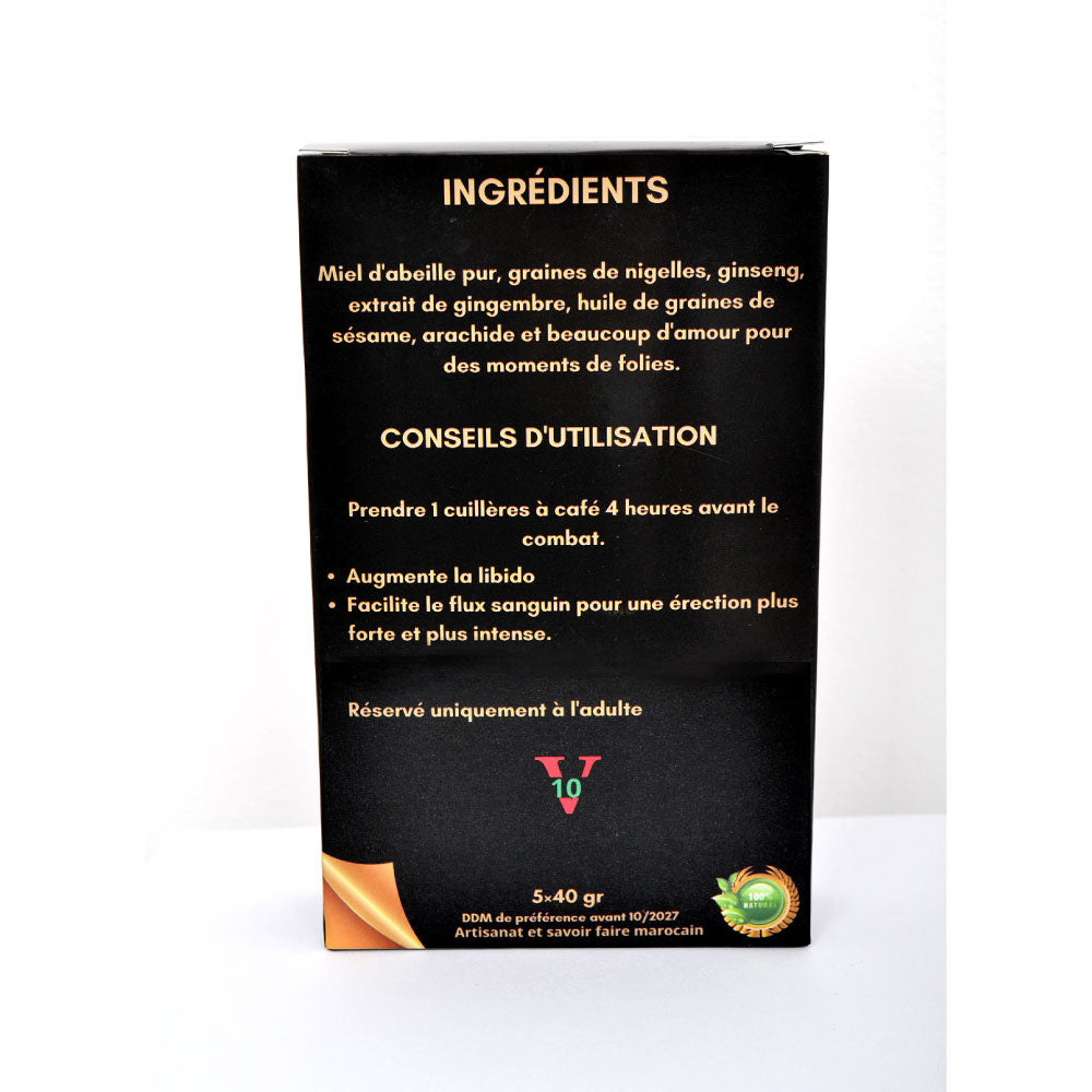Détail du stick aphrodisiaque pour stimulation de la performance sexuelle; Stick aphrodisiaque pour stimulation et performance sexuelle
