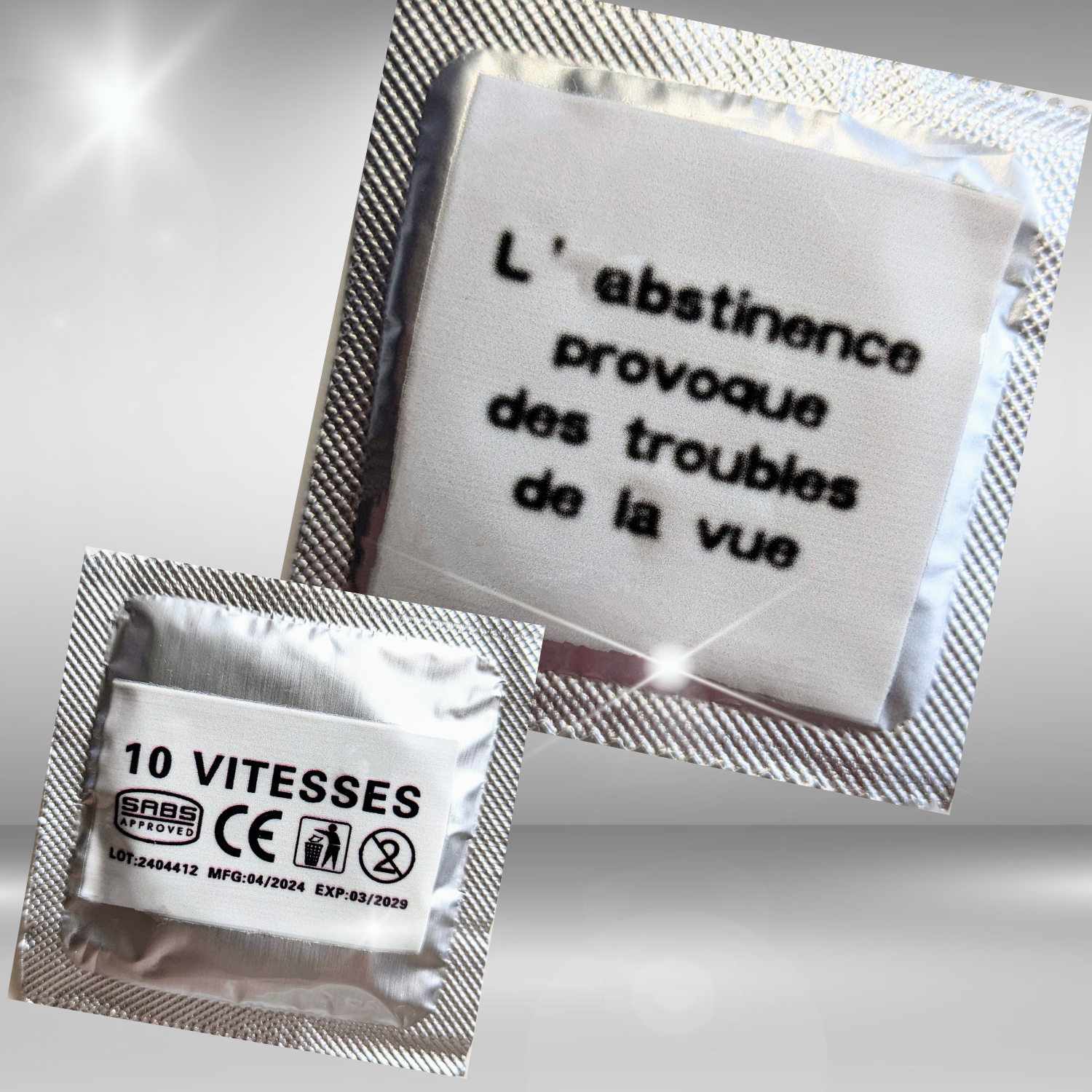 Préservatif lubrifié pour un confort optimal, preservatif marrant, capote marrante, cadeau capote