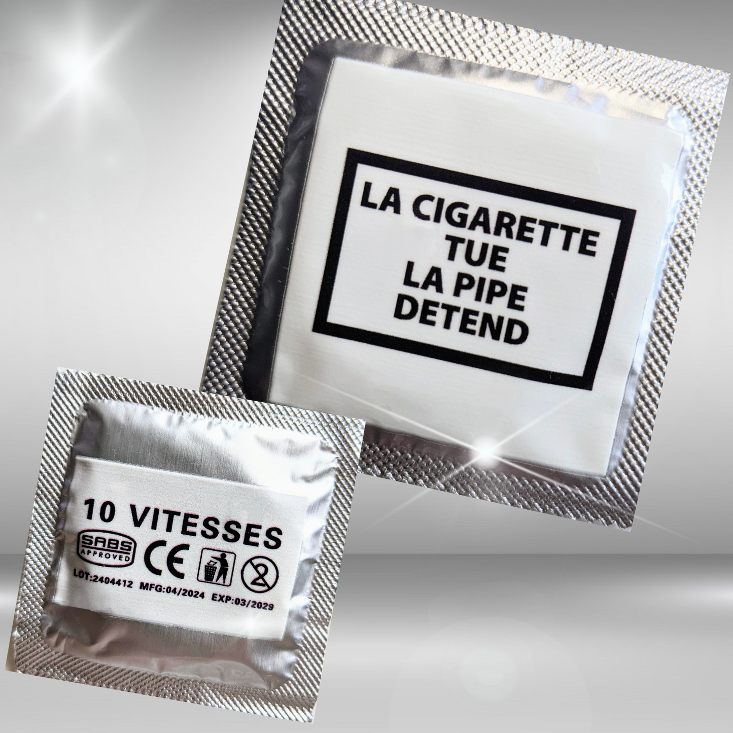 Préservatif original alliant humour et protection
