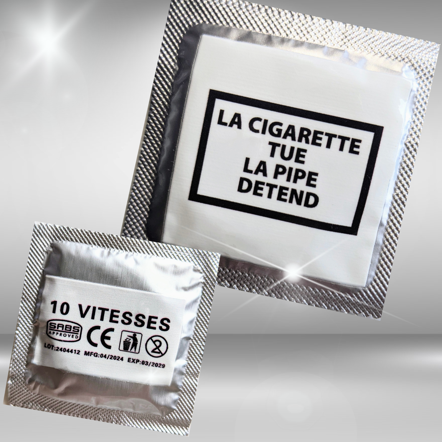 Préservatif original alliant humour et protection