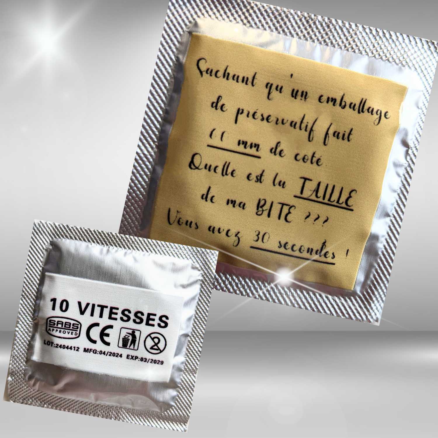 Préservatifs pour couples - pimenter le plaisir
Préservatifs à design amusant - cadeau original
Préservatifs à offrir - fun et protection pour tous
