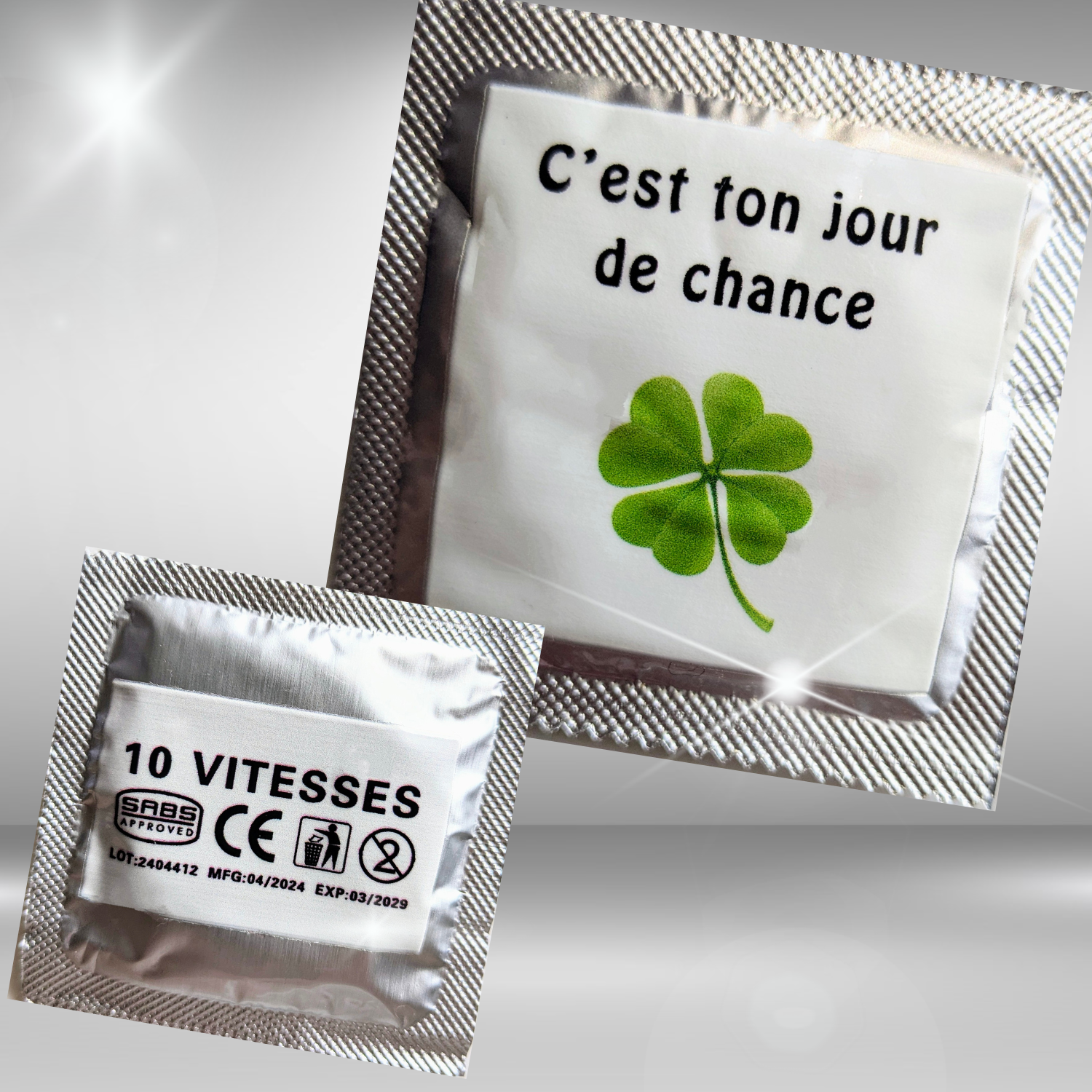 Capotes amusantes pour soirées décontractées
Préservatifs drôles qui éveillent le sourire
Préservatifs en latex pour sécurité et humour