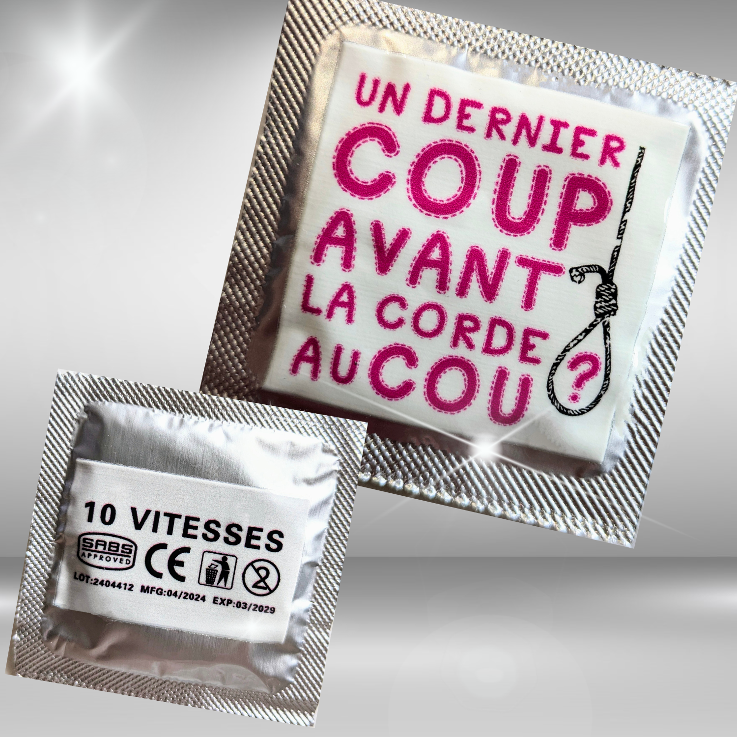 Préservatifs pour couples - pimenter le plaisir
Préservatifs à design amusant - cadeau original
Préservatifs à offrir - fun et protection pour tous
